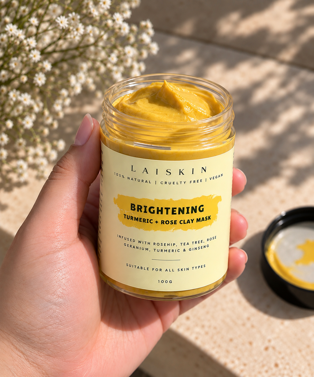 Brightening Turmeric + Rose Clay Mask
